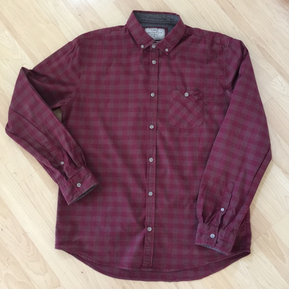 Brunswick Garments Plaid Classic Fit Shirt XL